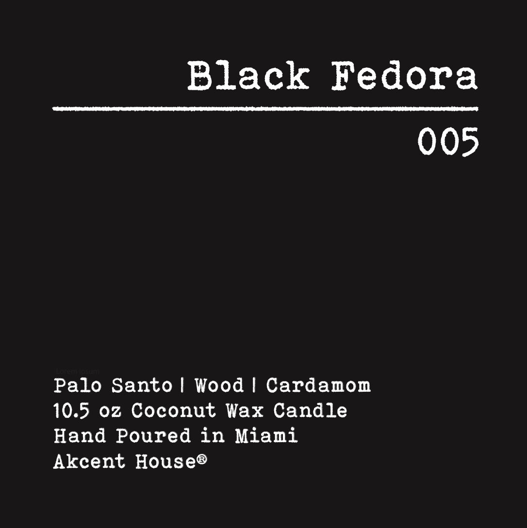 Black Fedora Candle